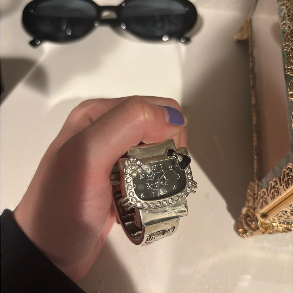 Elegant Silver Watch with Crystal Accents